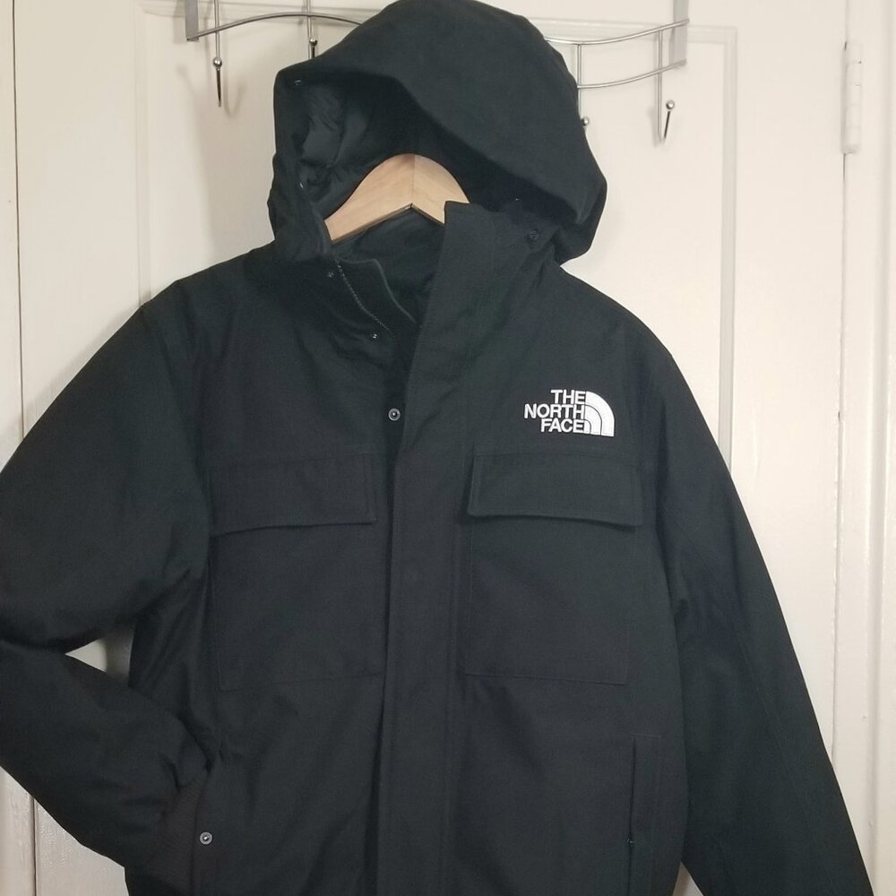 The North Face Winter Down Jacket, bomber style, Black color, size S